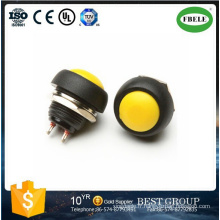 12VDC ~ 250VAC Jaune Petit - (ON) 1A 12mm Bouton-Poussoir Rond (FBELE)